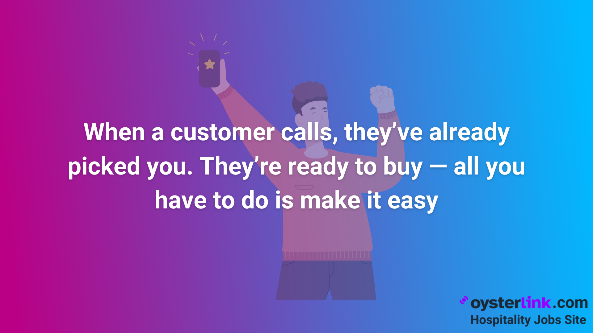 when customers call, they're already in a buying mindset